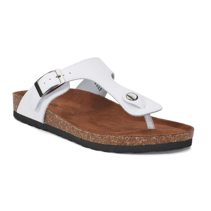Sonoma Goods For Life&trade; Blending Women's Footbed Sandals, Size: Medium (8), White