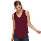 Women's Apt. 9&reg; V-neck Tank, Size: Small, Dark Red