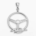 Insignia Collection Nascar Kyle Busch Sterling Silver Steering Wheel Pendant, Adult Unisex, Grey