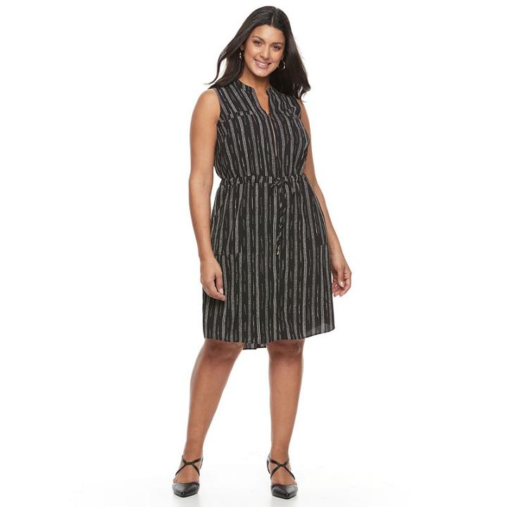 Plus Size Apt. 9 High-low Hardware Dress, Women's, Size: 2xl, Black