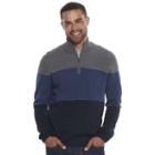Men's Dockers Comfort Touch Classic-fit Colorblock Quarter-zip Sweater, Size: Xl, Blue