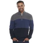 Men's Dockers Comfort Touch Classic-fit Colorblock Quarter-zip Sweater, Size: Xl, Blue