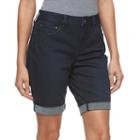 Petite Croft & Barrow&reg; Cuffed Jean Bermuda Shorts, Women's, Size: 16 Petite, Multicolor