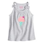 Toddler Girl Jumping Beans&reg; Shoulder Bow Graphic Tank Top, Size: 4t, Light Grey