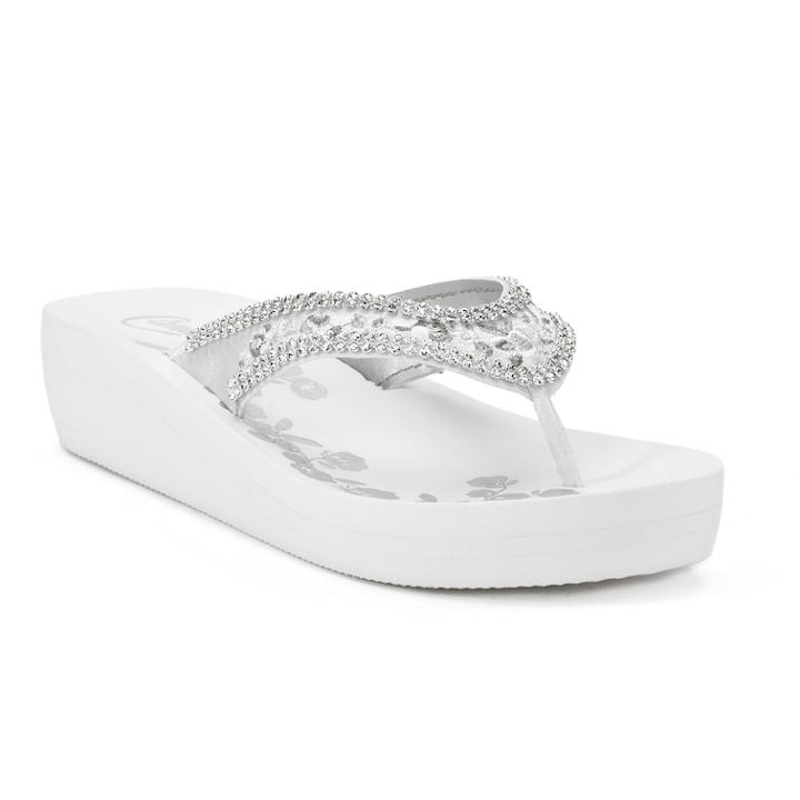Women's Candie's&reg; Delilah Wedge Sandals, Size: Medium, White