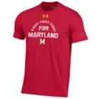 Men's Under Armour Maryland Terrapins Charged Tee, Size: Large, Red