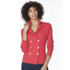 Women's Chaps Button-front Jacket, Size: Medium, Red