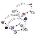 Grandma Adjustable Bangle Bracelet Set, Women's, Purple