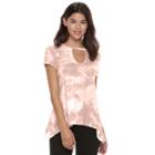Juniors' Mudd&reg; Choker Neck Tee, Teens, Size: Xs, Light Pink