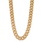 Men's Gold Tone Stainless Steel Curb Chain Necklace, Size: 24