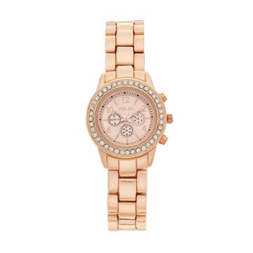 Folio Women's Crystal Watch, Pink