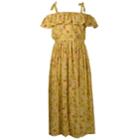 Girls 7-16 Bonnie Jean Floral Print Ruffled Off-the-shoulder Dress, Size: 10, Yellow