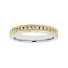 Two Tone 14k Gold 1/4 Carat T.w. Igl Certified Diamond Wedding Ring, Women's, Size: 6.50, White
