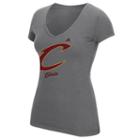 Women's Adidas Cleveland Cavaliers Netted Shine Logo Tee, Size: Small, Grey