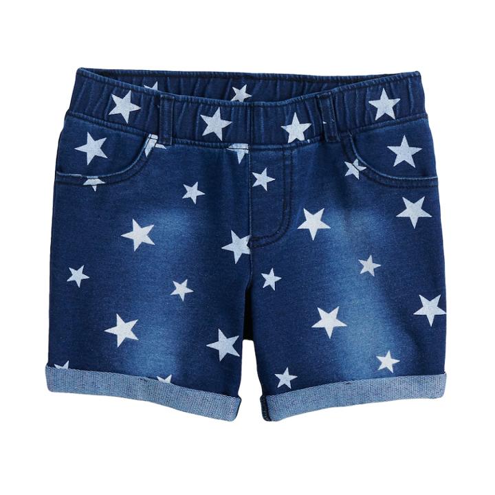 Girls 4-10 Jumping Beans&reg; Midi Americana Jegging Shorts, Size: 6, Blue