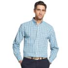 Men's Izod Premium Essentials Classic-fit Plaid Stretch Button-down Shirt, Size: Xl, Green