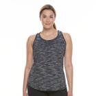 Plus Size Tek Gear&reg; Spacedye Easy Racerback Tank, Women's, Size: 2xl, Turquoise/blue (turq/aqua)