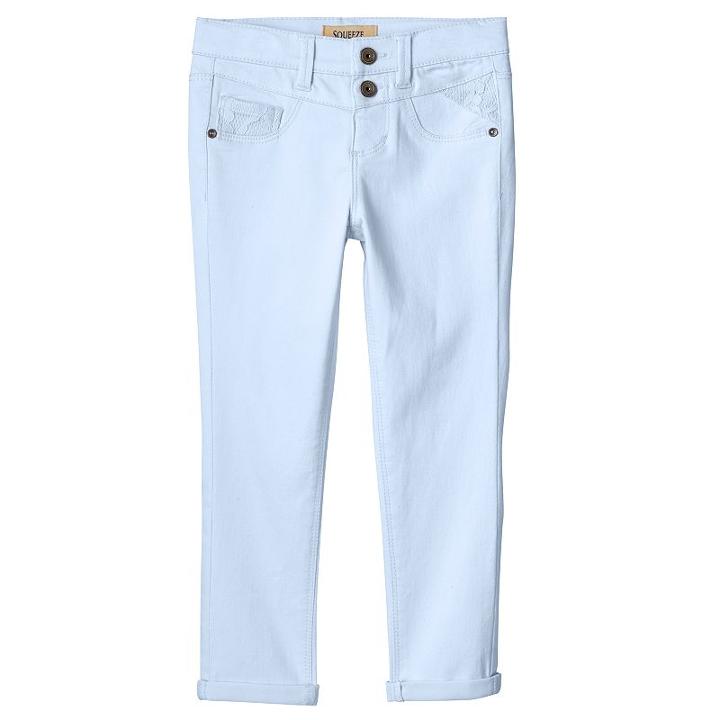 Girls 4-8 Squeeze Cuffed Jeggings, Girl's, Size: 5, Light Grey