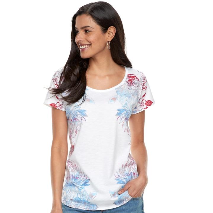 Women's Sonoma Goods For Life&trade; Dolman Graphic Tee, Size: Medium, Dark Blue