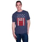 Men's Peanuts Snoopy Flag Tee, Size: Medium, Blue (navy)