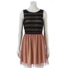 Speechless Lace Chiffon Skater Dress - Juniors, Girl's, Size: Xs, Ovrfl Oth