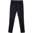 Girls 4-6x French Toast Bow Leggings, Girl's, Size: 6, Black