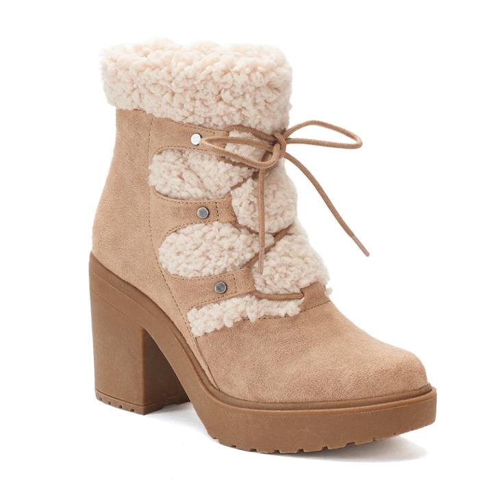Madden Nyc Kendraa Women's High Heel Ankle Boots, Size: Medium (6.5), Lt Beige