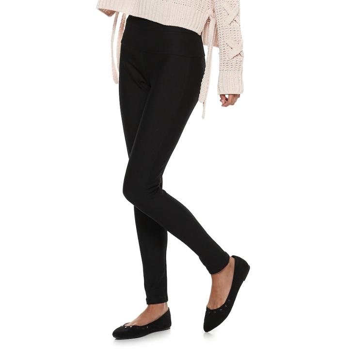 Juniors' Candie's&reg; High-waisted Leggings, Teens, Size: Small, Black