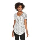 Juniors' Mudd&reg; Short Sleeve V-neck Tee, Girl's, Size: Xs, White Oth