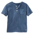 Oshkosh B'gosh, Boys 4-8 &reg; Solid Henley Top, Boy's, Size: 8, Med Blue