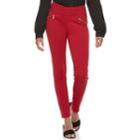 Juniors' Candie's&reg; Ponte Pull-on Pants, Teens, Size: Large, Med Red