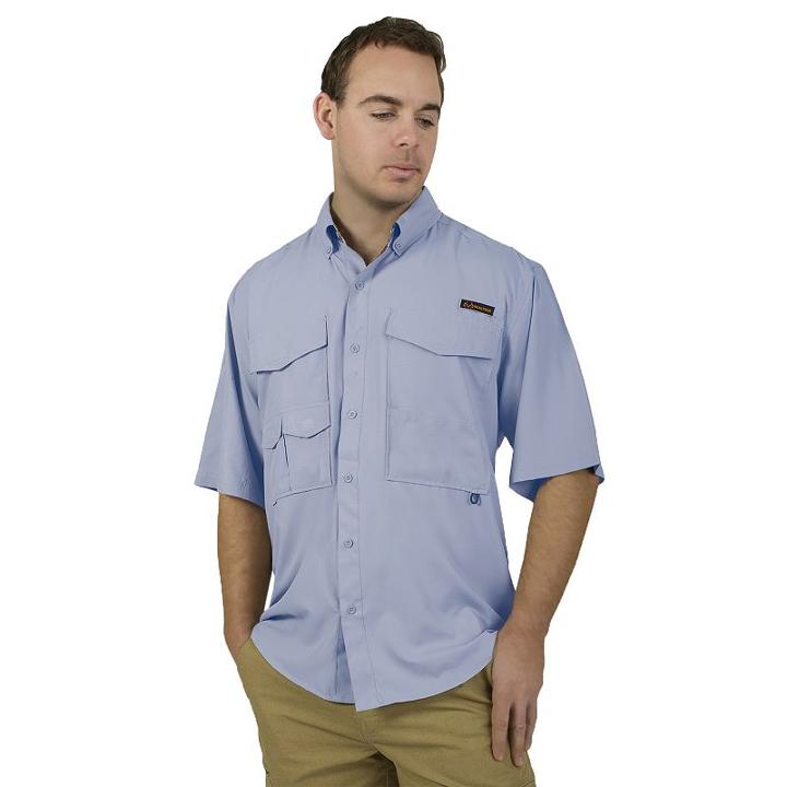 Men's Realtree Classic-fit Performance Fishing Button-down Shirt, Size: Medium, Dark Blue