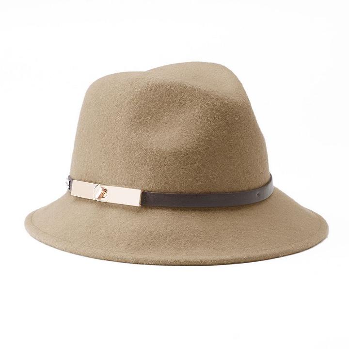 Betmar Darcy Wool Felt Fedora, Women's, Brown