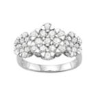 10k White Gold 2 Carat T.w. Diamond Floral Ring, Women's, Size: 8