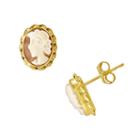 14k Gold Cameo Stud Earrings, Women's, Multicolor