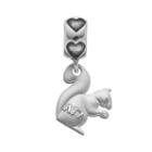 Logoart Sterling Silver Alpha Gamma Delta Sorority Squirrel Charm, Women's, Grey