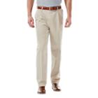 Men's Haggar&reg; Work To Weekend&reg; Classic-fit Pleated Expandable Waist Pants, Size: 33x30, Dark Beige