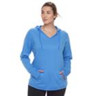 Plus Size Tek Gear&reg; Fleece-lined V-neck Hoodie, Women's, Size: 3xl, Med Blue