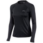 Women's Asics Crewneck Raglan Running Top, Size: Xl, Black