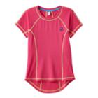Girls 7-16 Fila Sport&reg; Contrast Stitch Thin Layer Tee, Girl's, Size: M(10-12), Med Pink