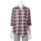 Women's Sonoma Goods For Life&trade; Embroidered Shirt, Size: Xs, Purple