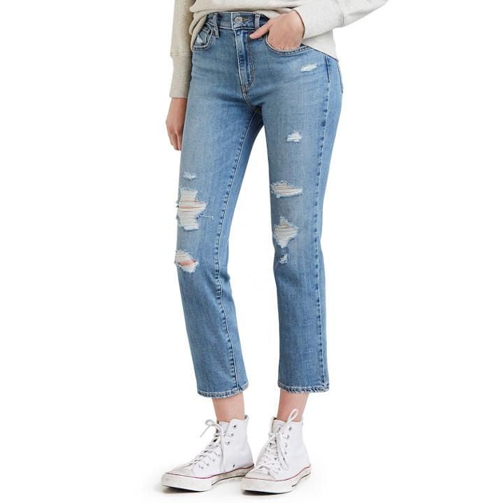 Women's Levi's 724 High-waisted Crop Jeans, Size: 30(us 10)m, Med Blue
