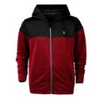 Boys 8-20 Hurley Drift Solar Colorblock Zip-front Hoodie, Size: Small, Dark Red