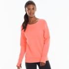 Women's Tek Gear&reg; Fleece Crewneck Sweatshirt, Size: Large, Brt Orange