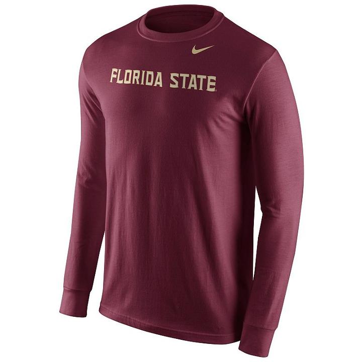 Men's Nike Florida State Seminoles Wordmark Tee, Size: Medium, Dark Red