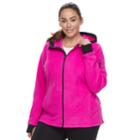 Plus Size Tek Gear Microfleece Full-zip Hoodie Jacket, Women's, Size: 2xl, Dark Pink