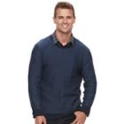 Men's Apt. 9&reg; Slim-fit Textured Crewneck Sweater, Size: Xl, Dark Blue