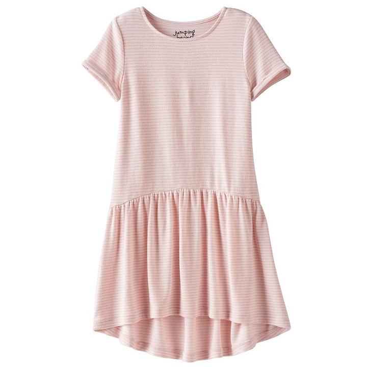 Girls 4-10 Jumping Beans&reg; Dropwaist Dress, Size: 6, Brt Pink