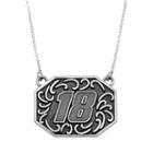 Insignia Collection Nascar Kyle Busch Stainless Steel 18 Pendant, Women's, Size: 18, Grey
