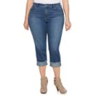Plus Size Jennifer Lopez Rockin Cuffed Capri Jeans, Women's, Size: 20 W, Blue